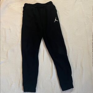 Jordan Kids Black Joggers with White Emblem